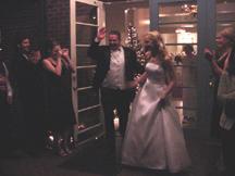 Leaving for the honeymoon